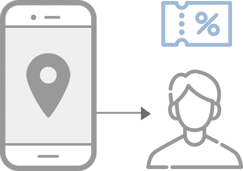 位置情報の活用でクーポン配信